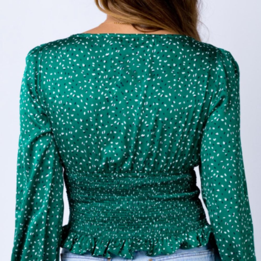 Princess Polly Melvin Top Green Size 0 - Picture 2 of 7